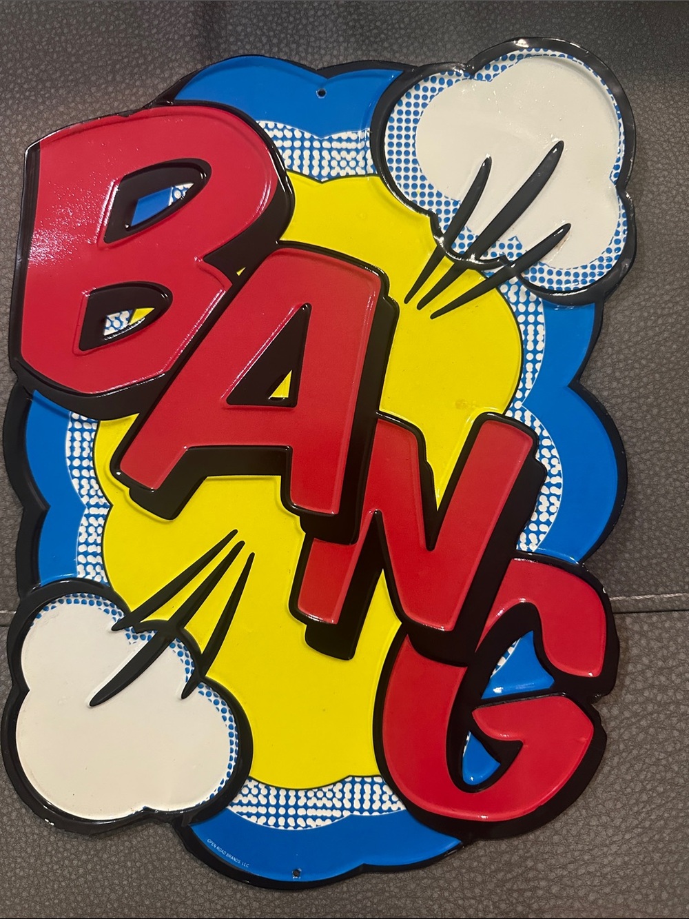 Open Road Comic-Style "BANG" Wall Sign - Red, Yellow & Blue Decor